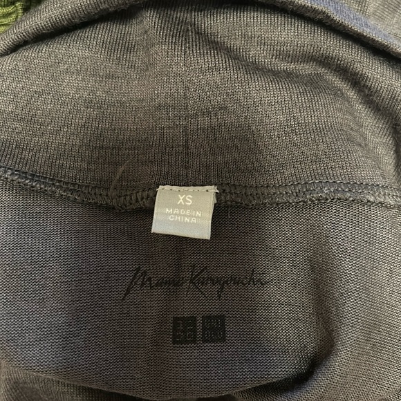 Uniqlo Mame Kurogouchi Wool Blend Turtleneck Long Sleeve T-Shirt Gray XS EUC - Picture 4 of 6